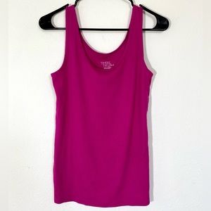 Womens Tank Top Pink Top Sleeveless Long Tank